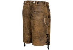 PAULGOS Trachtenhose Herren Lederhose Kurz mit Trägern (HK6) HK6