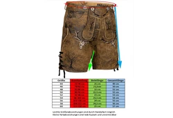 PAULGOS Trachtenhose Herren Lederhose Kurz mit Trägern (HK6) HK6