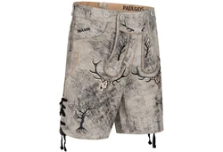 PAULGOS Trachtenhose Herren Lederhose Kurz mit Trägern (HK6) HK6