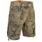 PAULGOS Trachtenhose Herren Lederhose Kurz mit Trägern (HK4) HK4