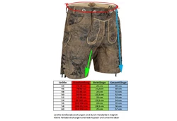 PAULGOS Trachtenhose Herren Lederhose Kurz mit Trägern (HK4) HK4