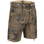 PAULGOS Trachtenhose Herren Lederhose Kurz mit Trägern (HK4) HK4
