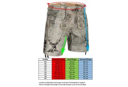 PAULGOS Trachtenhose Herren Lederhose Kurz mit Trägern (HK4) HK4