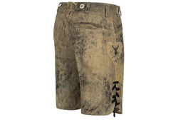 PAULGOS Trachtenhose Herren Lederhose Kurz mit Trägern (HK5) antik (HK5)