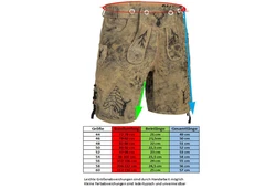 PAULGOS Trachtenhose Herren Lederhose Kurz mit Trägern (HK5) antik (HK5)
