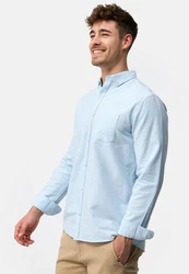 Indicode Langarmhemd Kepner Hellblau/Blau/Grau