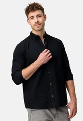 Indicode Langarmhemd Kepner Schwarz