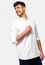 Indicode Langarmhemd Kepner Weiß/Creme/Grau