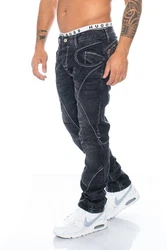 Cipo & Baxx Regular-fit Jeans Herren Jeans Hose Dunkelblau/Dunkelgrau/Grau/Blau/Orange