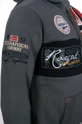 Geographical Norway Sweatjacke Sweater Hoodie Blau/Grau/Dunkelblau/Dunkelgrau
