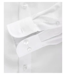 CASAMODA Businesshemd Herren Hemd extra langer Arm Langarm Hemd uni regular fit weiß (41)