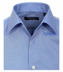 CASAMODA Businesshemd Herren Hemd extra langer Arm Langarm Hemd uni regular fit blau