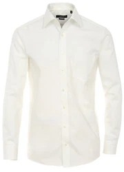 CASAMODA Businesshemd Herren Hemd extra langer Arm Langarm Hemd uni regular fit creme (HL23)