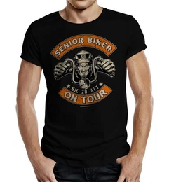 T-Shirt Geschenk fr ltere Motorradfahrer - Senior Biker on Tour