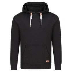 riverso Herren Kapuzenpullover RIVLuca Hoodie Sweatshirt Pullover Kapuze Kängurutaschen Regular Fit Schwarz/Dunkelgrau