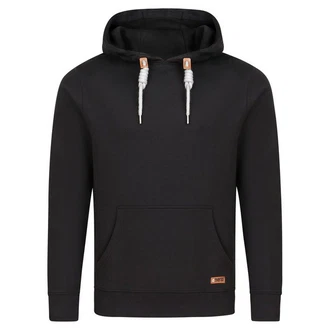 riverso Herren Kapuzenpullover RIVLuca Hoodie Sweatshirt Pullover Kapuze Kängurutaschen Regular Fit Schwarz/Dunkelgrau