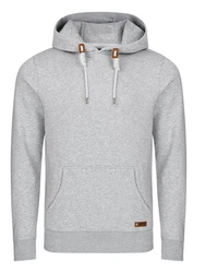 riverso Herren Kapuzenpullover RIVLuca Hoodie Sweatshirt Pullover Kapuze Kängurutaschen Regular Fit Grau/Hellgrau