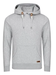 riverso Herren Kapuzenpullover RIVLuca Hoodie Sweatshirt Pullover Kapuze Kängurutaschen Regular Fit Grau/Hellgrau