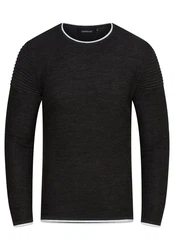 CARISMA Strickpullover CRFLORO Schwarz/Dunkelgrau