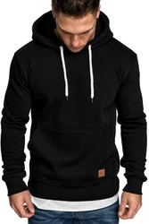 REPUBLIX Sweatshirt GRIFFIN Herren Basic Hoodie Schwarz