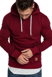 REPUBLIX Sweatshirt GRIFFIN Herren Basic Hoodie Dunkelrot/Bordeaux