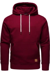 REPUBLIX Sweatshirt GRIFFIN Herren Basic Hoodie Dunkelrot/Bordeaux