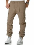 REPUBLIX Cargohose JIM Herren Jogger Chino Hose Jeans Khaki/Braun/Beige