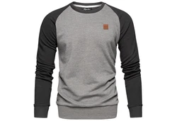 REPUBLIX Sweatshirt ADAM Herren Pullover Dunkelgrau/Hellgrau/Grau