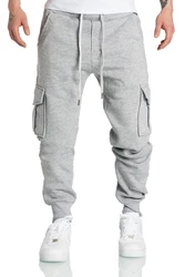 REPUBLIX Cargohose JOHN Herren Sweatpants Jogginghose Trainingshose Grau/Hellgrau