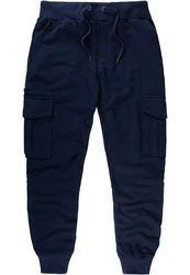 REPUBLIX Cargohose JOHN Herren Sweatpants Jogginghose Trainingshose Dunkelblau/Blau