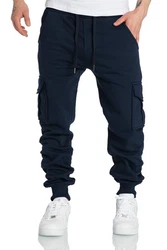 REPUBLIX Cargohose JOHN Herren Sweatpants Jogginghose Trainingshose Dunkelblau/Blau