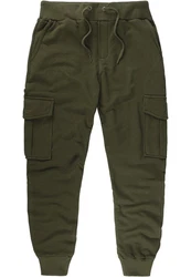 REPUBLIX Cargohose JOHN Herren Sweatpants Jogginghose Trainingshose Dunkelgrün/Khaki/Grün