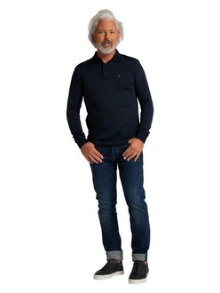 CARLO COLUCCI Poloshirt Corneanu Dunkelblau/Blau