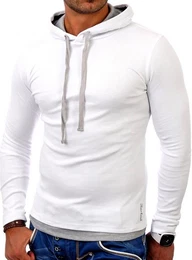 Sweatshirt Herren Kapuzen Sweatshirt RS-1003 (1-tlg) Kapuzensweatshirt Layer-Look