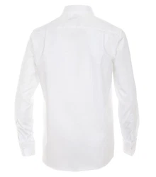 CASAMODA Smokinghemd Festliches Hochzeitshemd Herren Hemd Langarm Kläppchenkragen uni Umschlagmanschette regular fit (HL) weiß (HL25)