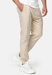 Indicode Leinenhose Blnda Khaki/Beige