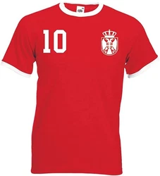 Youth Designz T-Shirt Serbien Fuball Trikot Look 