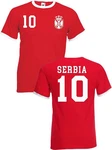 Youth Designz T-Shirt Serbien Fuball Trikot Look 