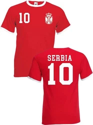 Youth Designz T-Shirt Serbien Fuball Trikot Look 