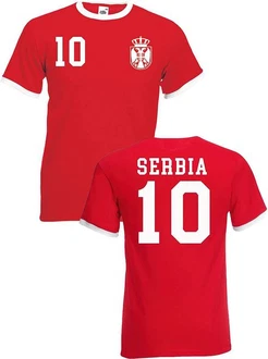 Youth Designz T-Shirt Serbien Fuball Trikot Look