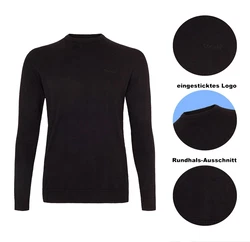 Cocain Underwear Strickpullover Langarm  Schwarz/Braun