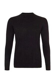 Cocain Underwear Strickpullover Langarm  Schwarz/Braun