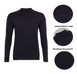 Cocain Underwear Strickpullover Langarm  Dunkelblau/Lila/Schwarz