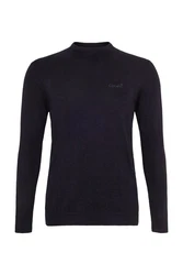 Cocain Underwear Strickpullover Langarm  Dunkelblau/Lila/Schwarz