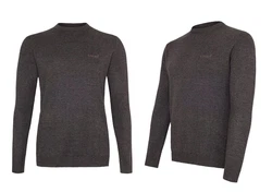Cocain Underwear Strickpullover Langarm  Dunkelgrau/Grau/Braun
