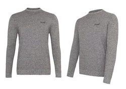 Cocain Underwear Strickpullover Langarm  Grau/Dunkelrot/Dunkelgrau