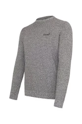 Cocain Underwear Strickpullover Langarm  Grau/Dunkelrot/Dunkelgrau