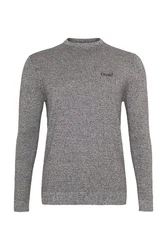 Cocain Underwear Strickpullover Langarm  Grau/Dunkelrot/Dunkelgrau