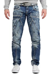 Slim-fit-Jeans Herren Hose BA-CD391 (1-tlg) mit Verzierungen und Schriftzug