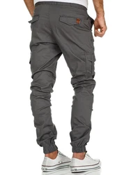 Amaci&Sons Herren Stretch Jogger Cargo Chino Jeans Hose 7006 SAN ANTONIO Khaki/Dunkelgrün/Hellgrau